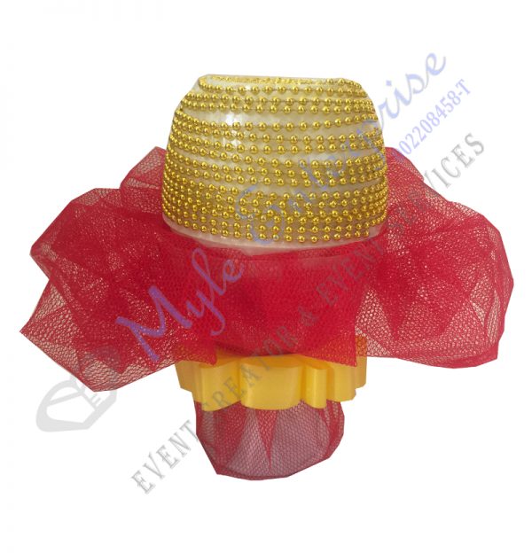 Gold-Beaded Bouquet Centrepiece