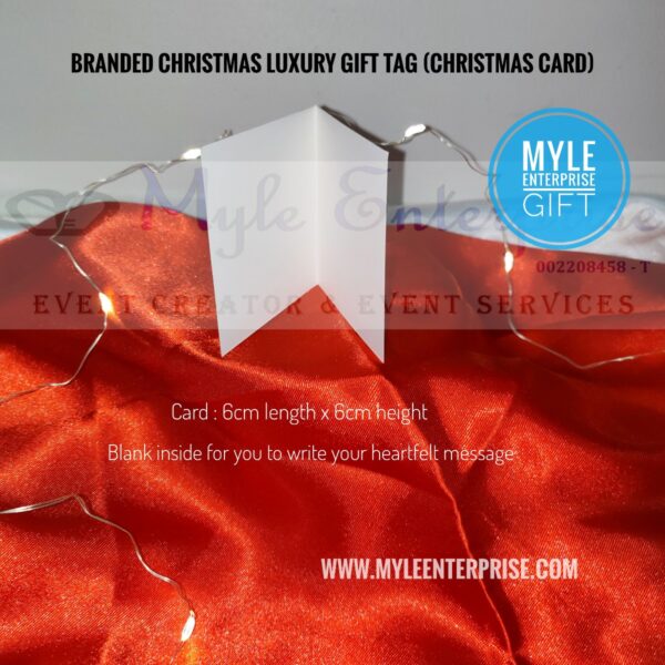 Christmas luxury gift tag, small Christmas card