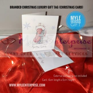 Christmas luxury gift tag, Christmas card.