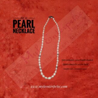 Myle Enterprise real pearl necklace with cultured diamonds