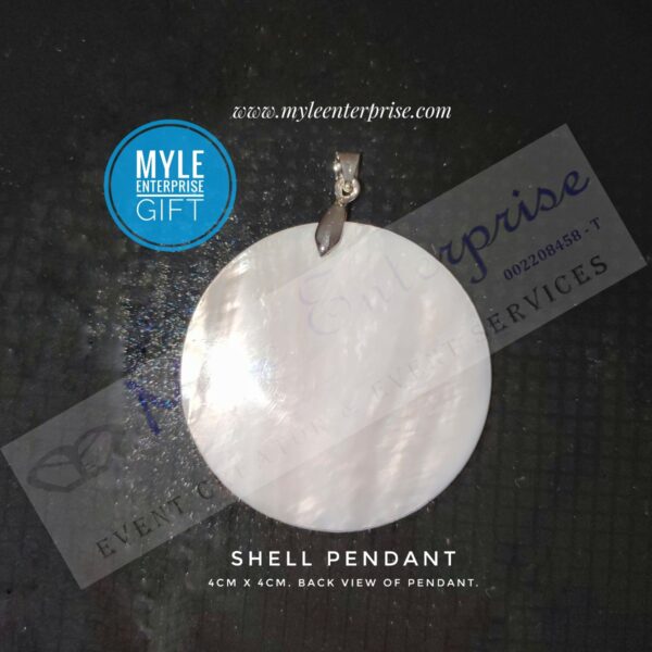 Myle Enterprise Multi-tone Shell Pendant back view