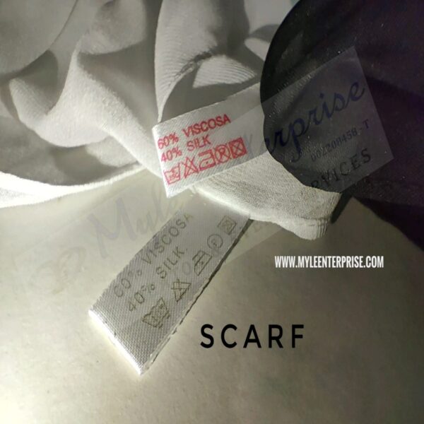 Scarf Blanc and Scarf Noir, white and black fabric material