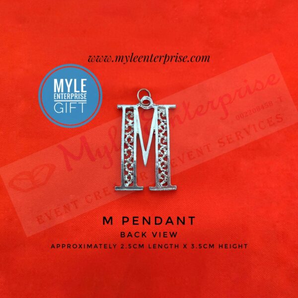 M Pendant back view