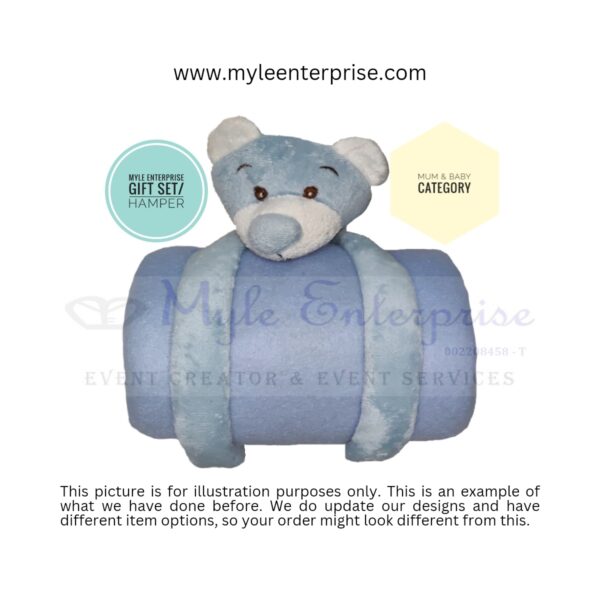 Myle Enterprise Blue Bear Baby Blanket