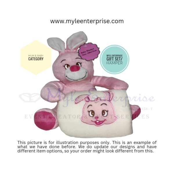 Myle Enterprise Pink Bunny Baby Blanket